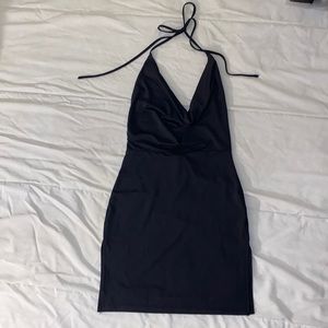 Black Cowl Neck Dress with slits 🖤